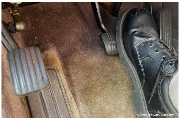 Brake pedal.