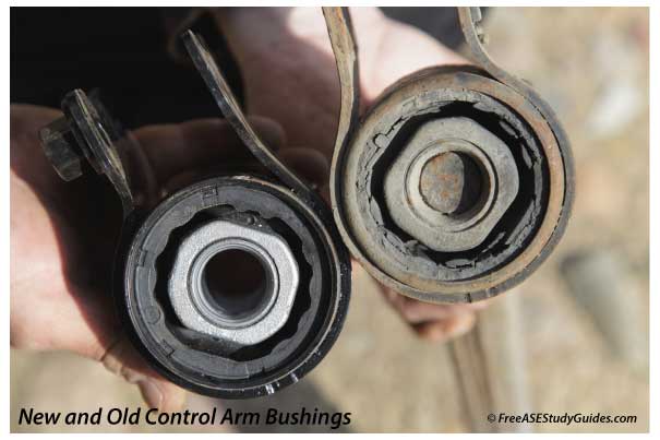 New and Old Control Arm Bushings